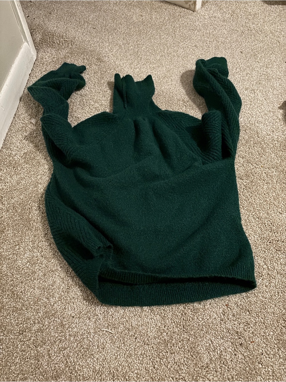 Classic Forest Green Turtleneck Sweater - Women's